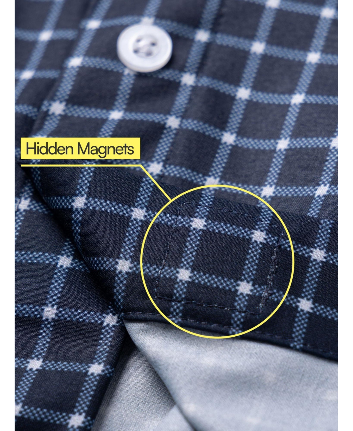 JOE & BELLA MEN'S ADAPTIVE SLIM-FIT MAGNETIC BUTTON-DOWN SHIRT 