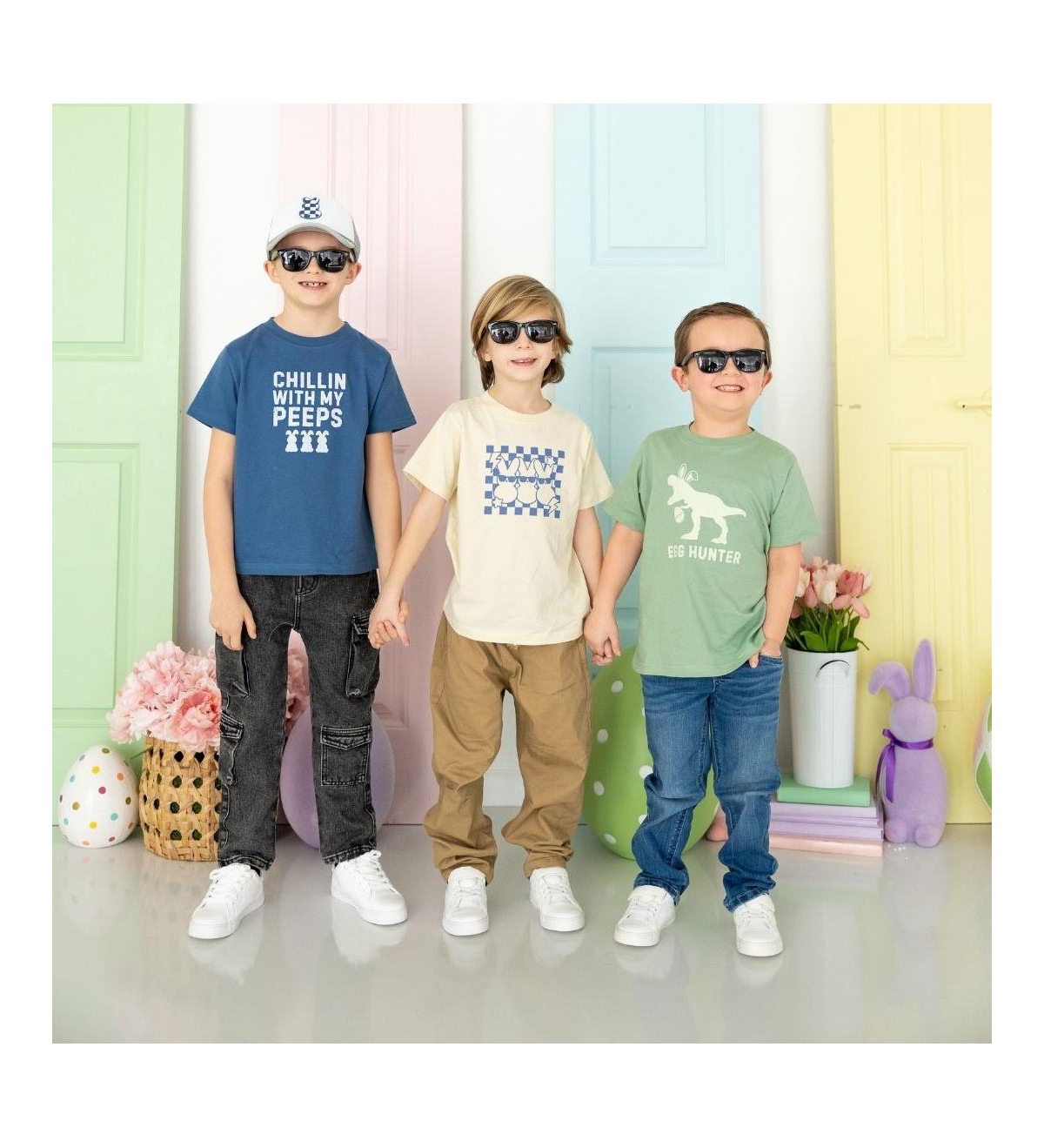 Sweet Wink Toddler Boys Chillin With My Peeps Easter Short Sleeve T-Shirt