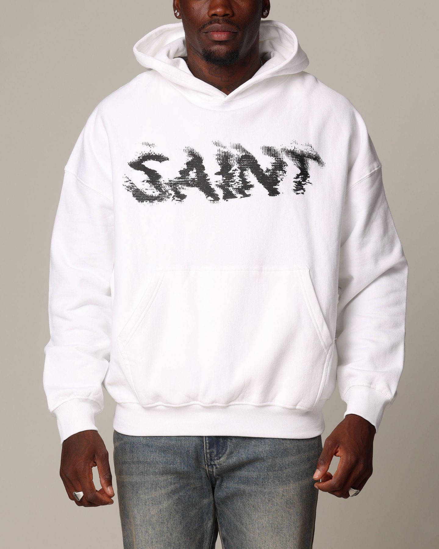 Мужское худи SAINT MORTA System Overload, 2XL, White — фото 1