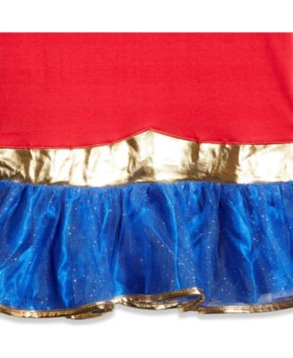 DC Comics Wonder Woman Girls Costume Dress Leggings and Headband 3 Piece Set Toddler to Big Kid