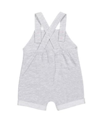 Baby Girls Star Wars Yoda French Terry Snap Short Overalls T-Shirt and Headband 3 Piece Outfit Set