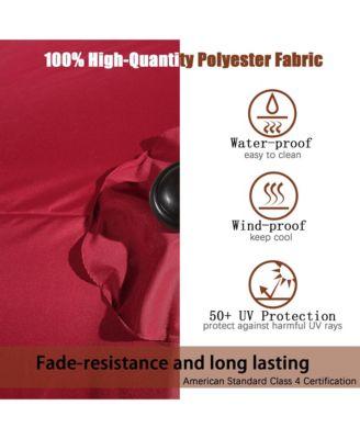 15 ft Double Sided Twin Outdoor Patio Market Umbrella