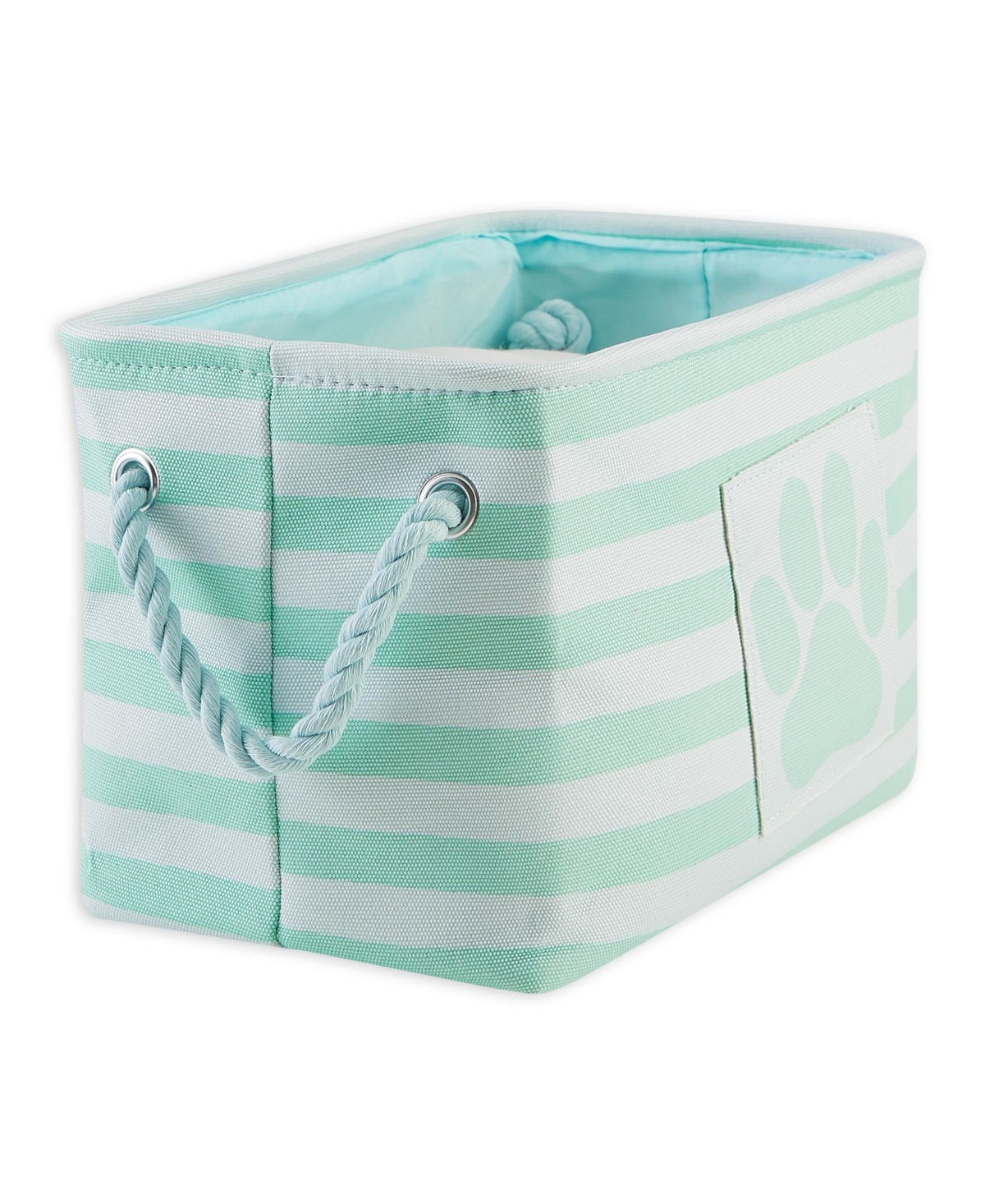 Collapsible Pet Storage Bin Stripe/Paw Patch - Brown