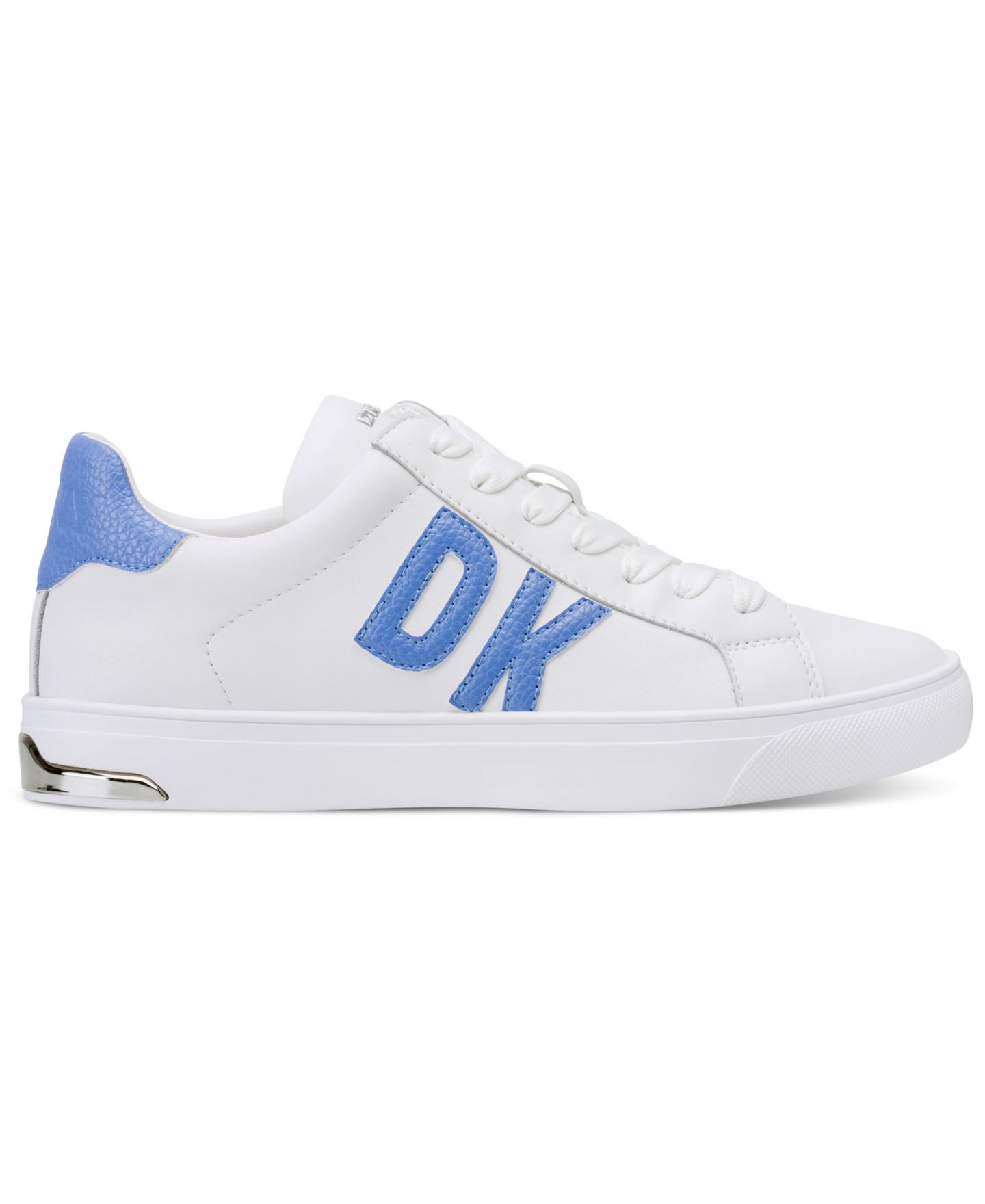 Женские кроссовки DKNY Abeni Lace-Up Platform, цвет: Белый / Синий кожаный — фото 2