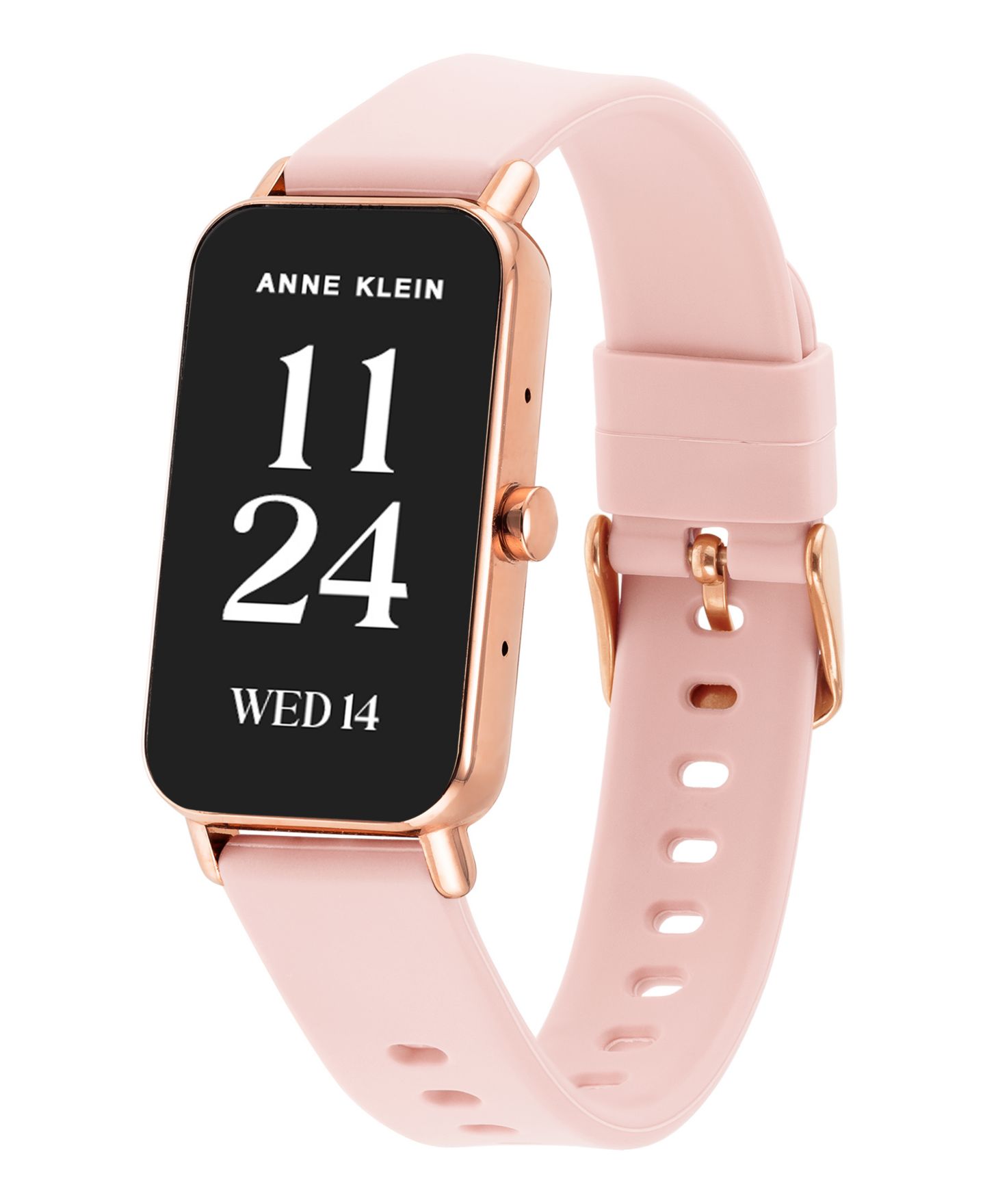 Женские смарт-часы Anne Klein Connect It Illume, розовая кожа и розовый силикон, 37 мм — фото 6