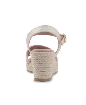 Little and Big Girls Lucia Band Espadrille Wedge Sandals