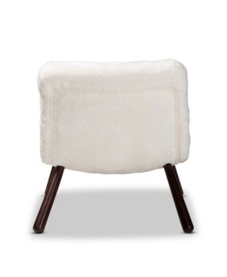 26.8" Eisa Modern and Contemporary Sherpa Upholstered Accent Chair