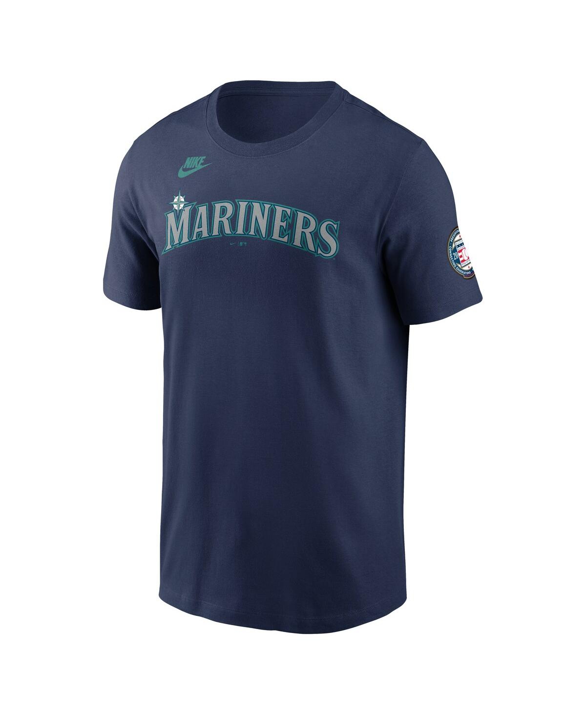 Nike Men's Ichiro Suzuki Navy Seattle Mariners 2025 National Baseball Hall Of Fame Name Number T-shirt In Blue