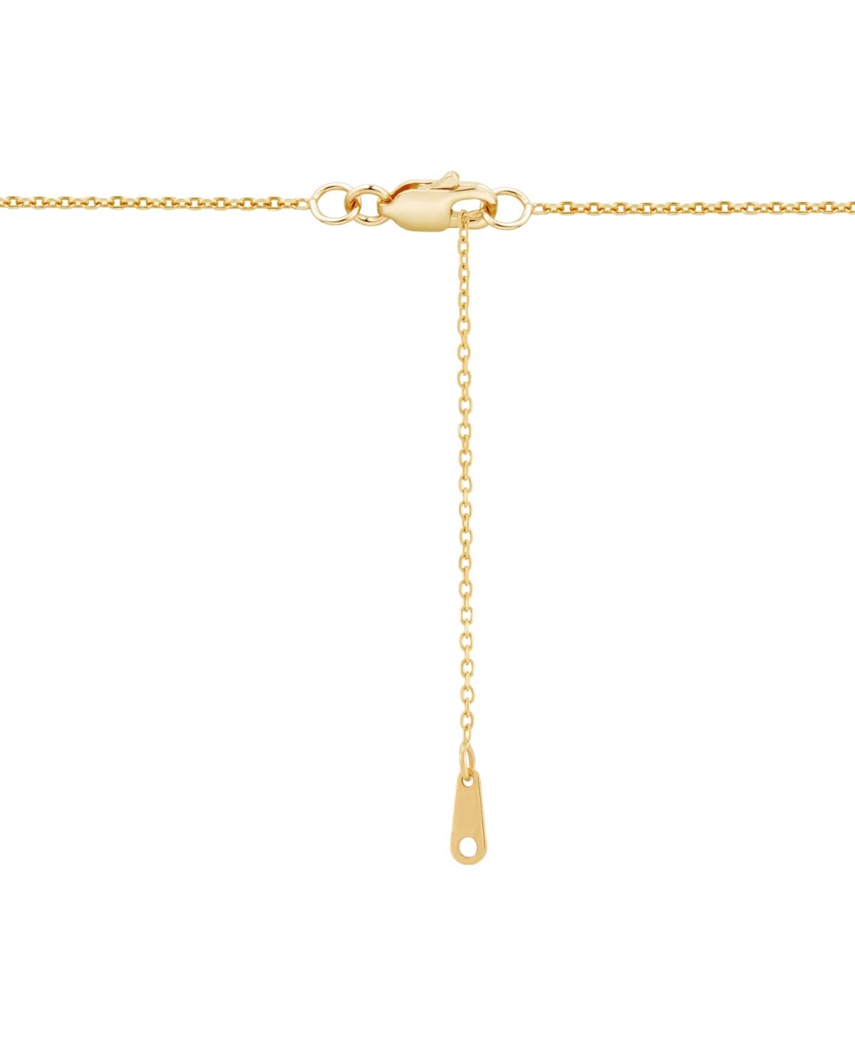 MACY'S DIAMOND BEZEL OVAL PENDANT 18" NECKLACE (1/5 CT. T.W.) IN 14K GOLD 
