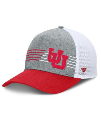 Fanatics - Men's  Heather Gray/Red Utah Utes Profile Trucker Adjustable Hat
