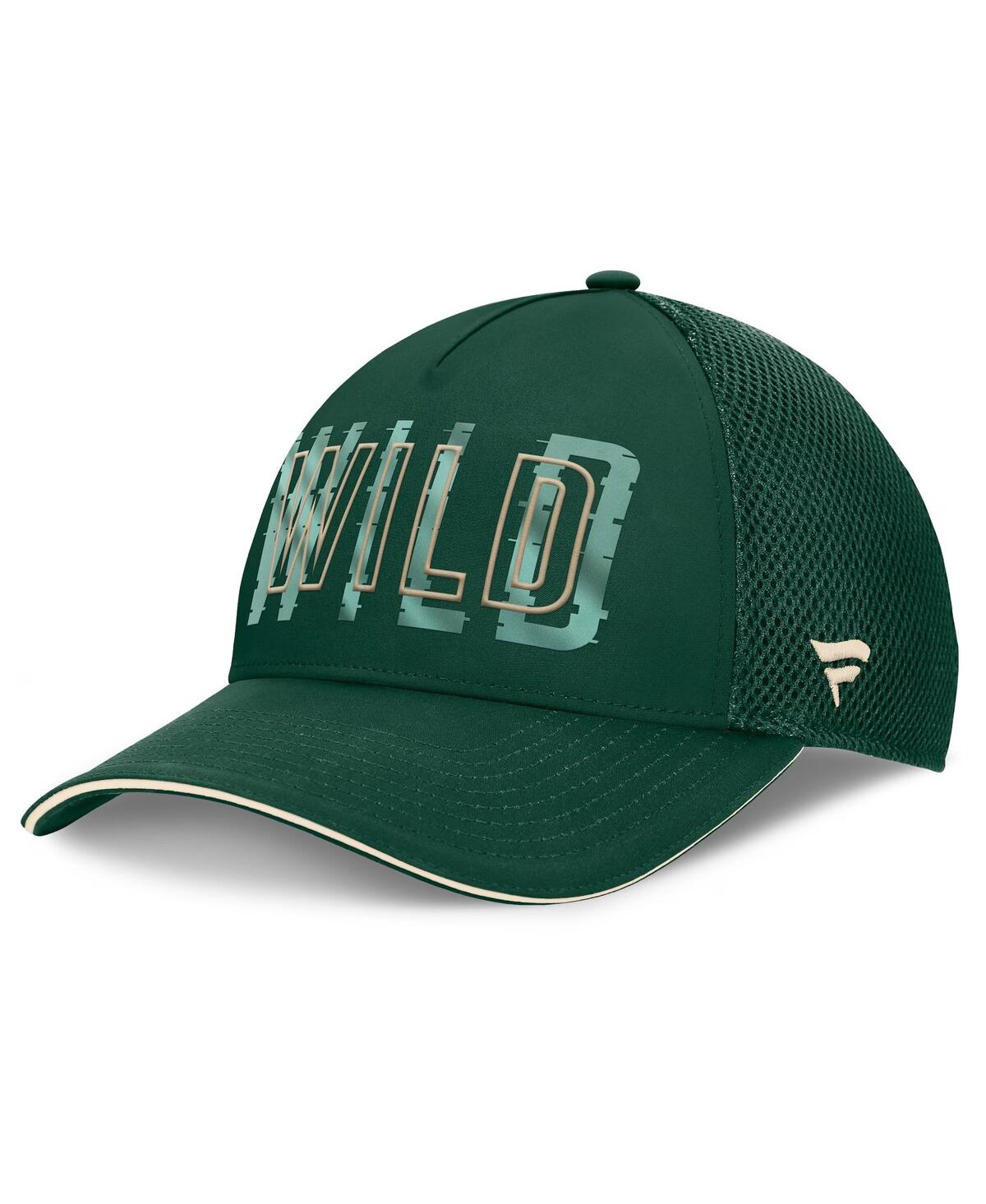 Fanatics Men's Green Minnesota Wild Fundamental Flex Hat In Green