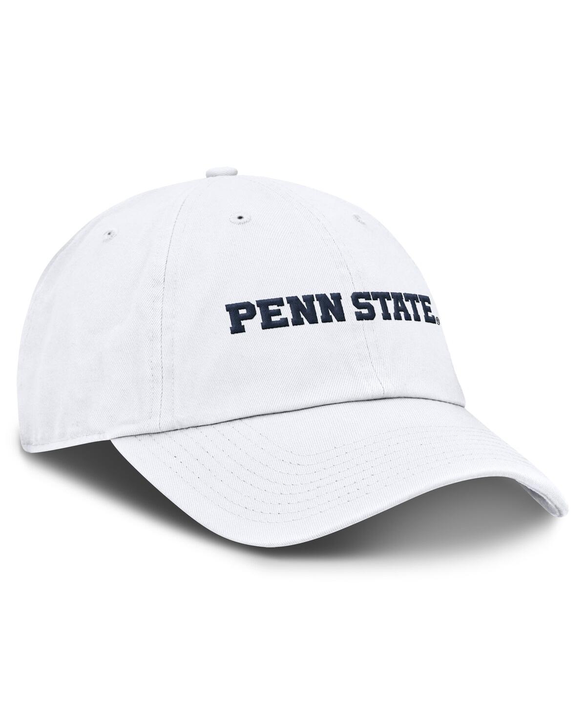 Nike Penn State Nittany Lions Core Club Mascot Wordmark  Men's College Adjustable Hat In White
