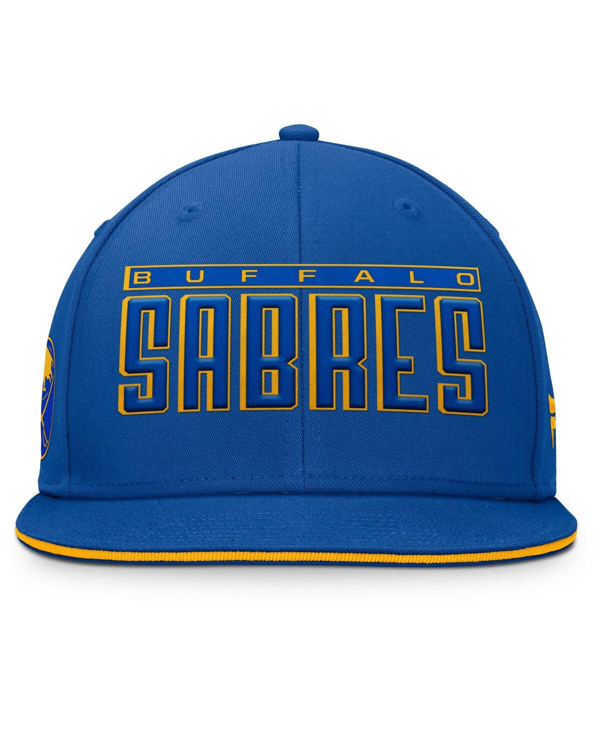 Fanatics Men's Royal Buffalo Sabres Fundamental Gino Stack Snapback Hat In Royal,gold
