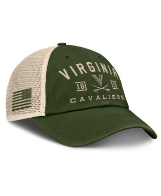 Men's Olive Virginia Cavaliers OHT Military Appreciation Frontier Trucker Adjustable Hat