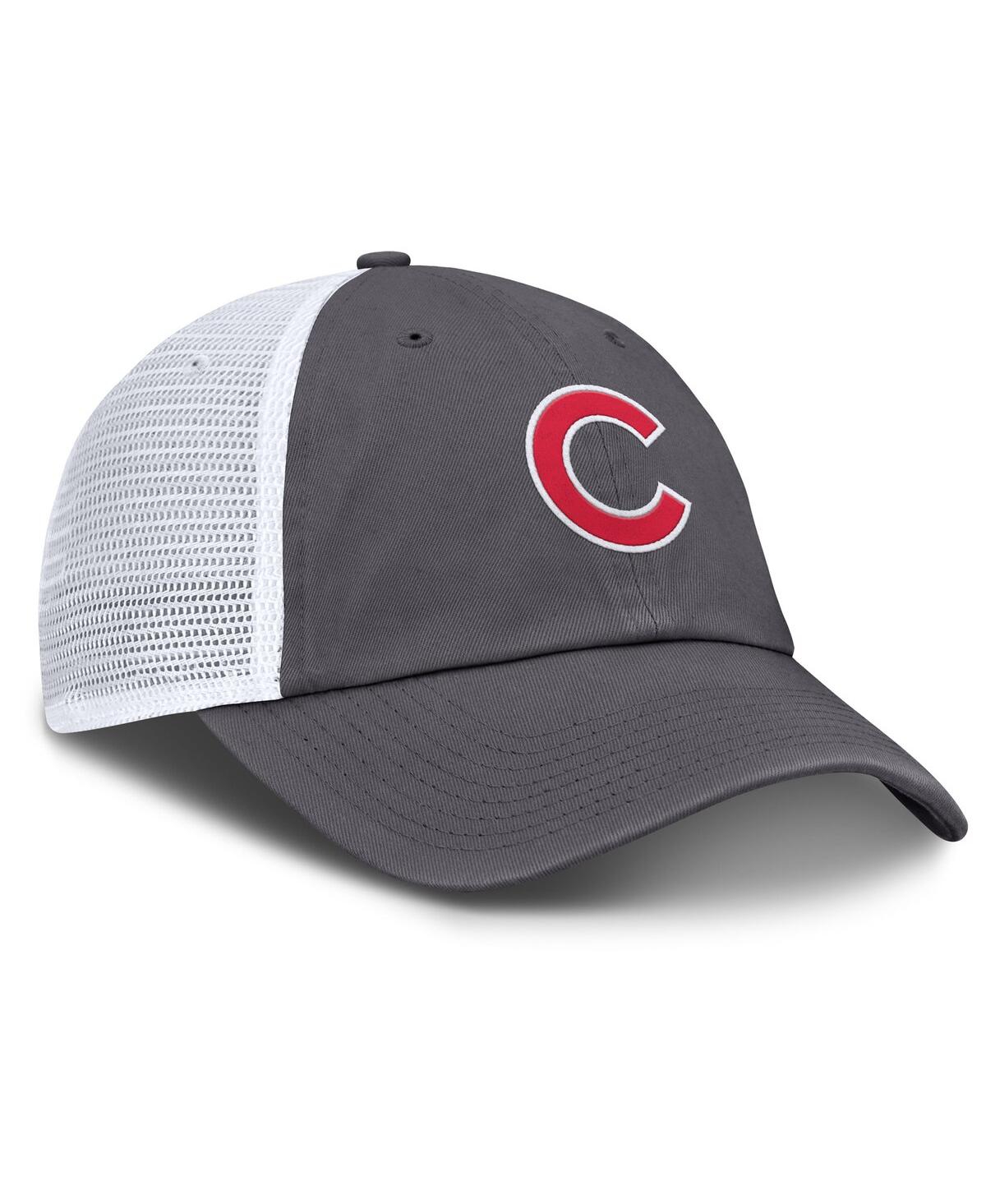 Nike Men's Gray Chicago Cubs Adjustable Trucker Hat In Gray