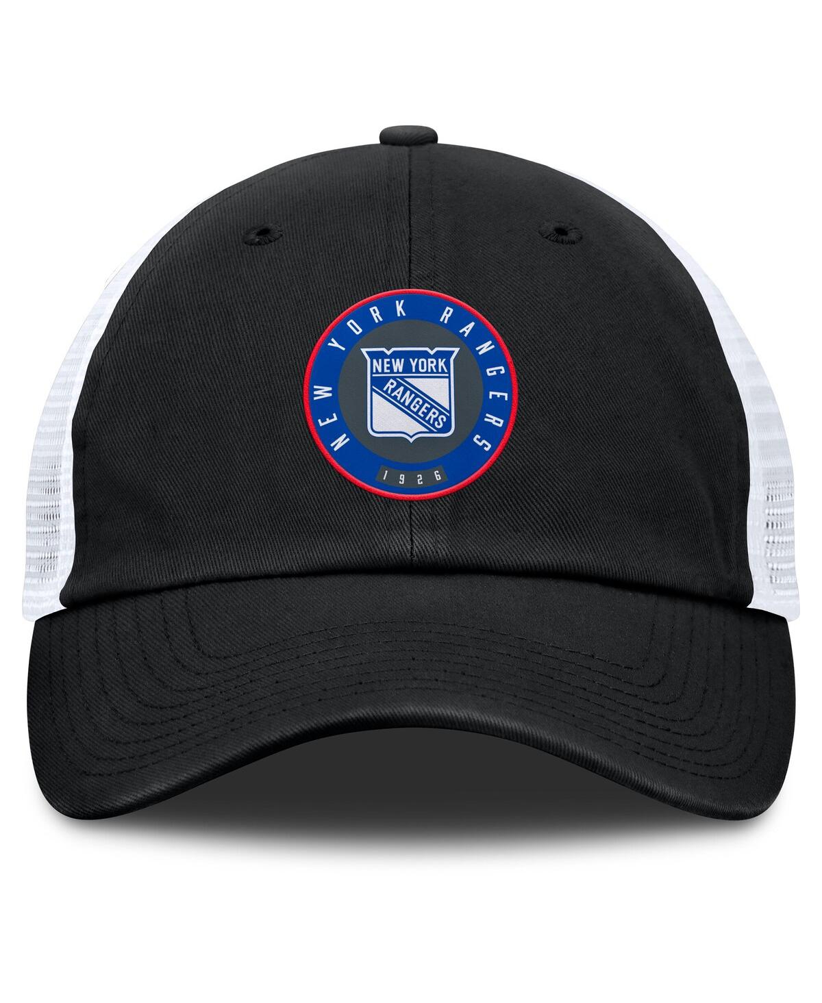 Fanatics Men's Black/Gray New York Rangers Averie Trucker Adjustable Hat