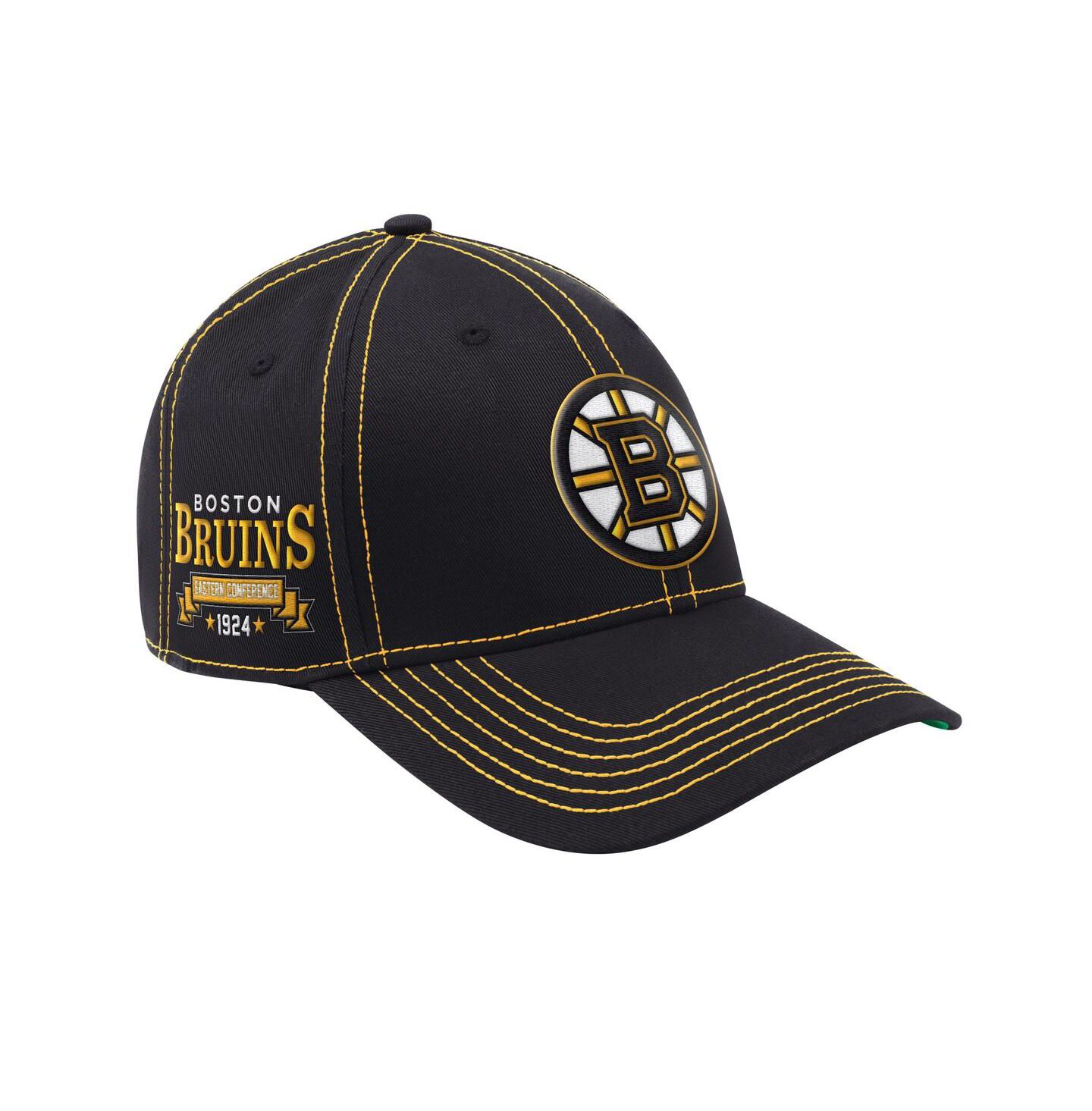 Мужская кепка Starter Black Boston Bruins Sphere II Adjustable Hat — фото 1