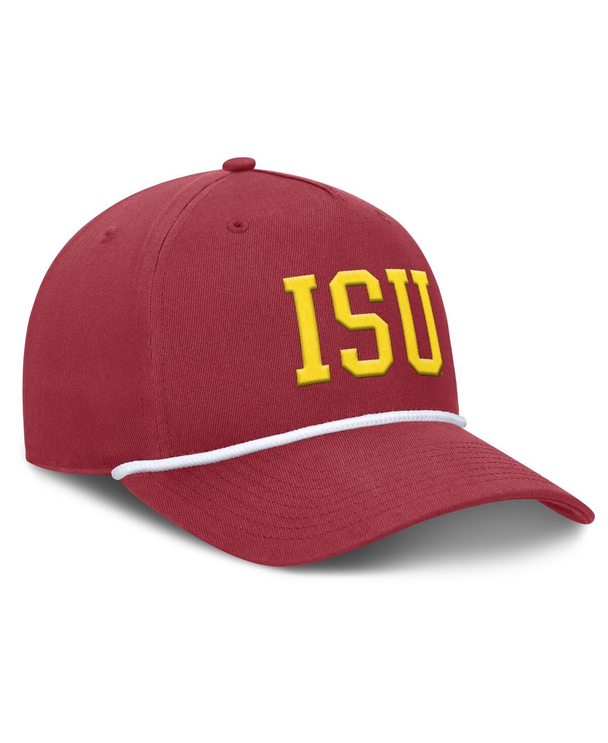 Fanatics Men's Cardinal Iowa State Cyclones Foul Ball Rope Adjustable Hat In Cardinal