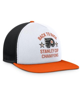 Men's White/Orange Philadelphia Flyers Decades Collection Foam Front Snapback Hat