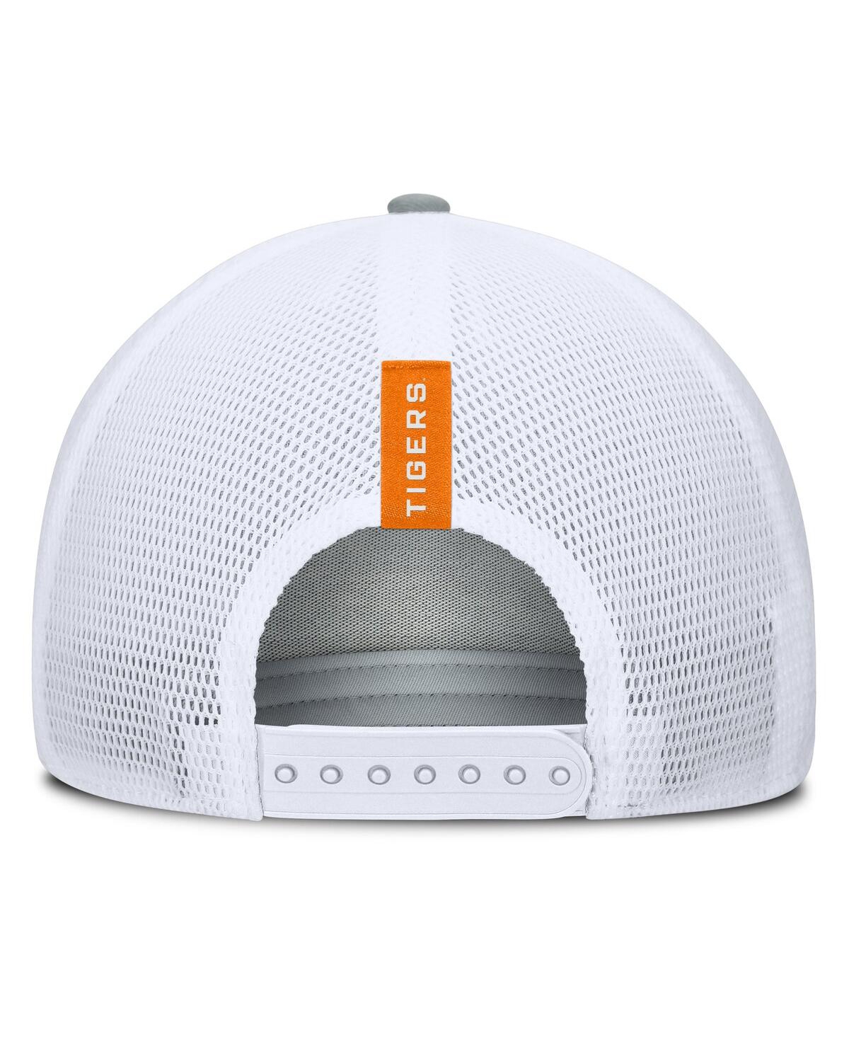 Fanatics Men's Heather Gray/orange Clemson Tigers Profile Trucker Adjustable Hat In Heather Gray,orange
