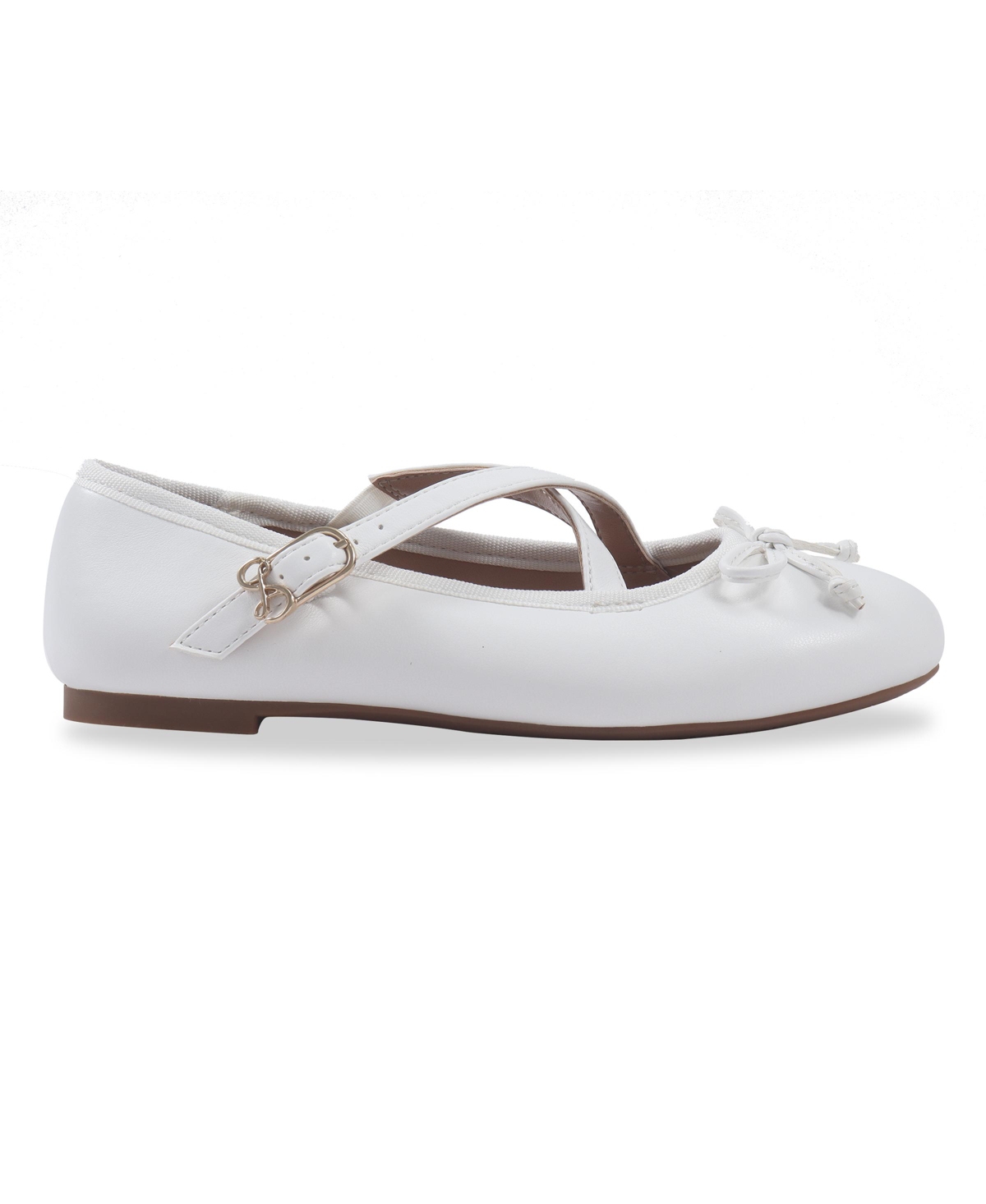 Sam & Libby Kids' Candice Crossover Flat In White