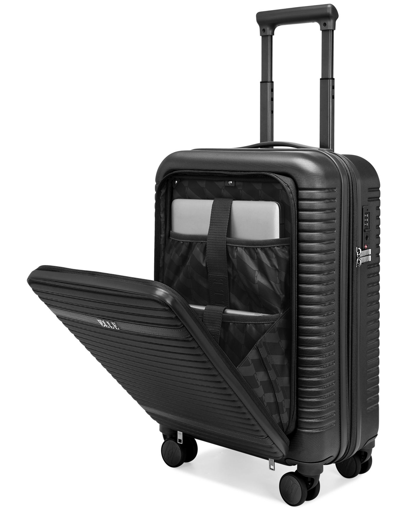 Чемодан ELLE Escape 22.5" Expandable Carry-On Suitcase with Front Laptop Pocket, цвет: Чёрный — фото 2