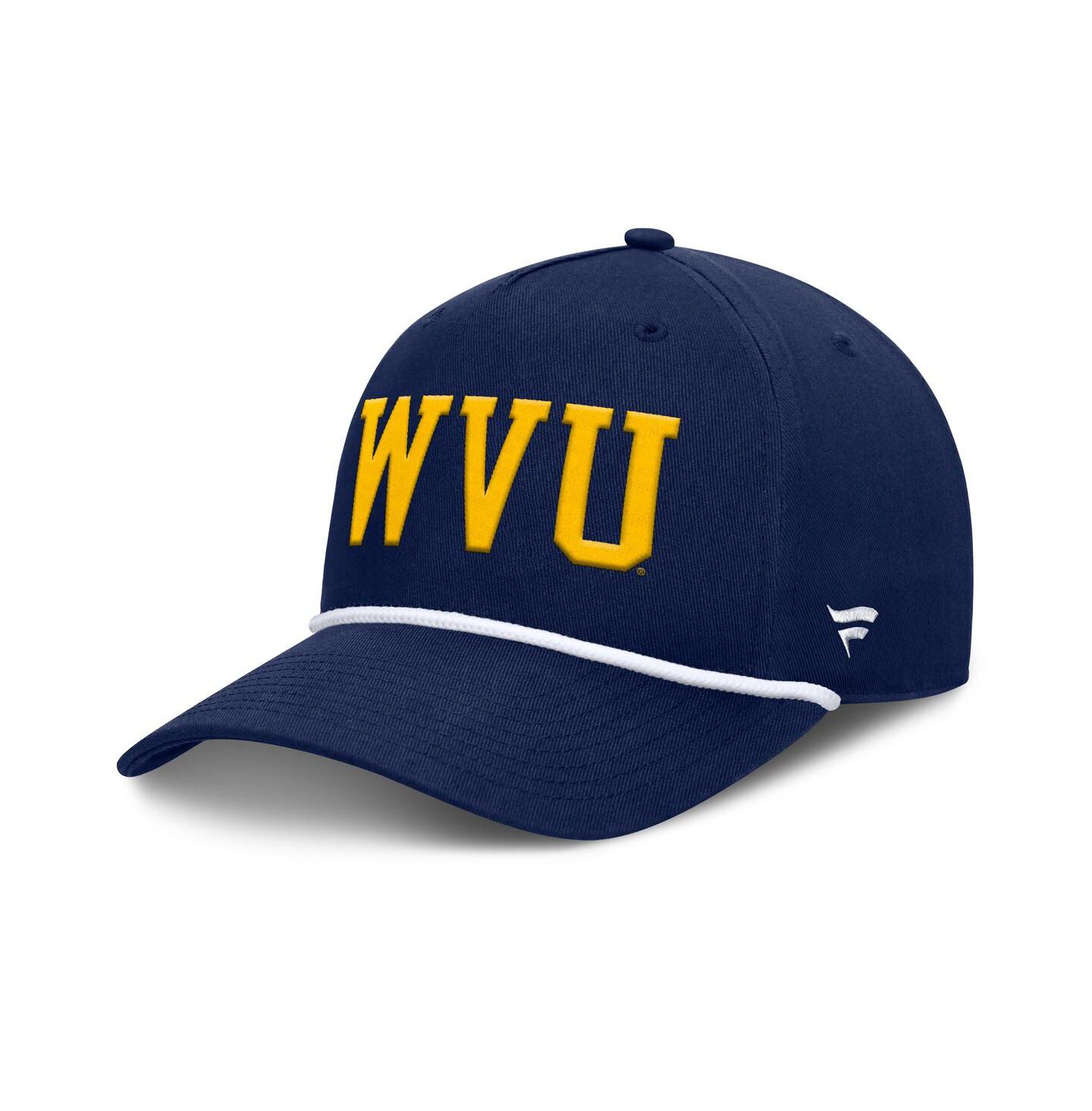 Мужская кепка Fanatics Navy West Virginia Mountaineers Foul Ball Rope Adjustable Hat — фото 1
