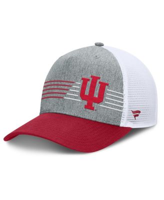Fanatics - Men's  Heather Gray/Crimson Indiana Hoosiers Profile Trucker Adjustable Hat