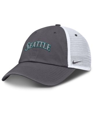 Nike - Men's  Gray Seattle Mariners Wordmark Club Adjustable Trucker Hat