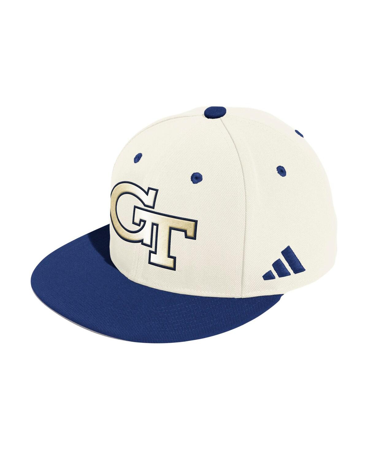 Adidas Originals Men's Cream Georgia Tech Yellow Jackets On-field Fitted Baseball Hat