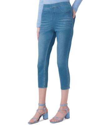 Women's Mid-Rise Pull-On Denim Capri Leggings