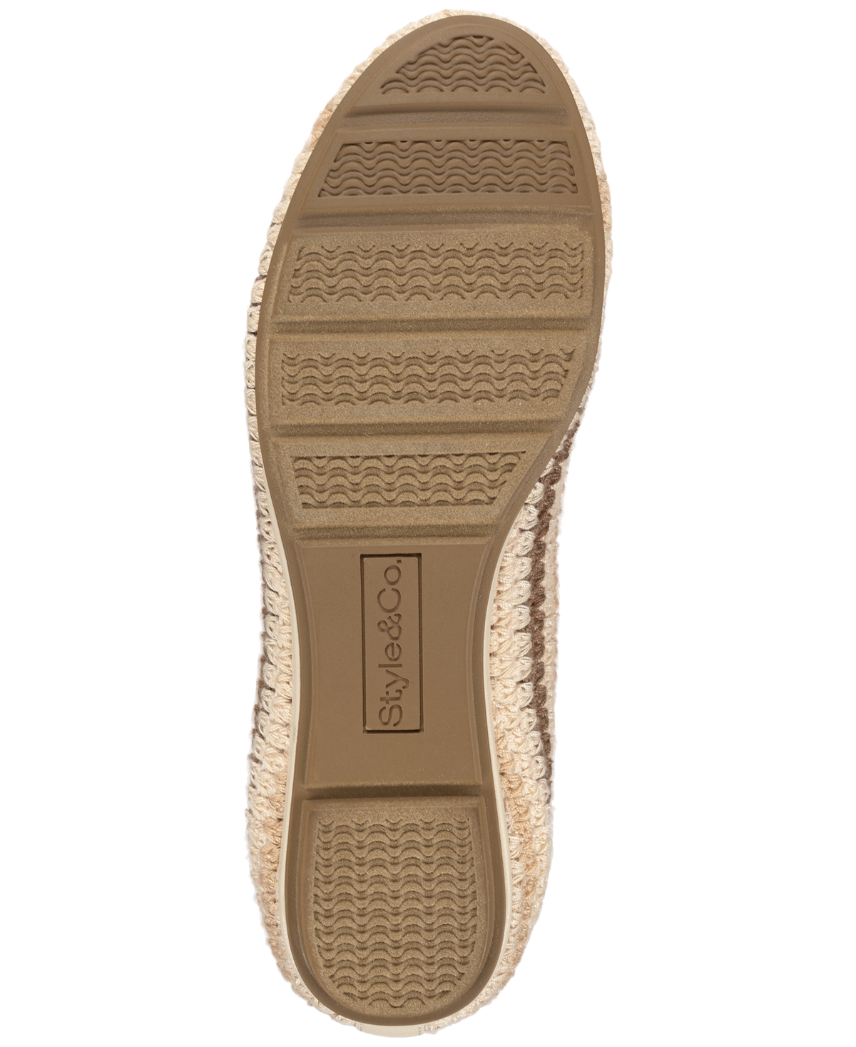 Style & Co Women's Elsaa Crochet Flats, Exclusively At Macy's In Creme Cro