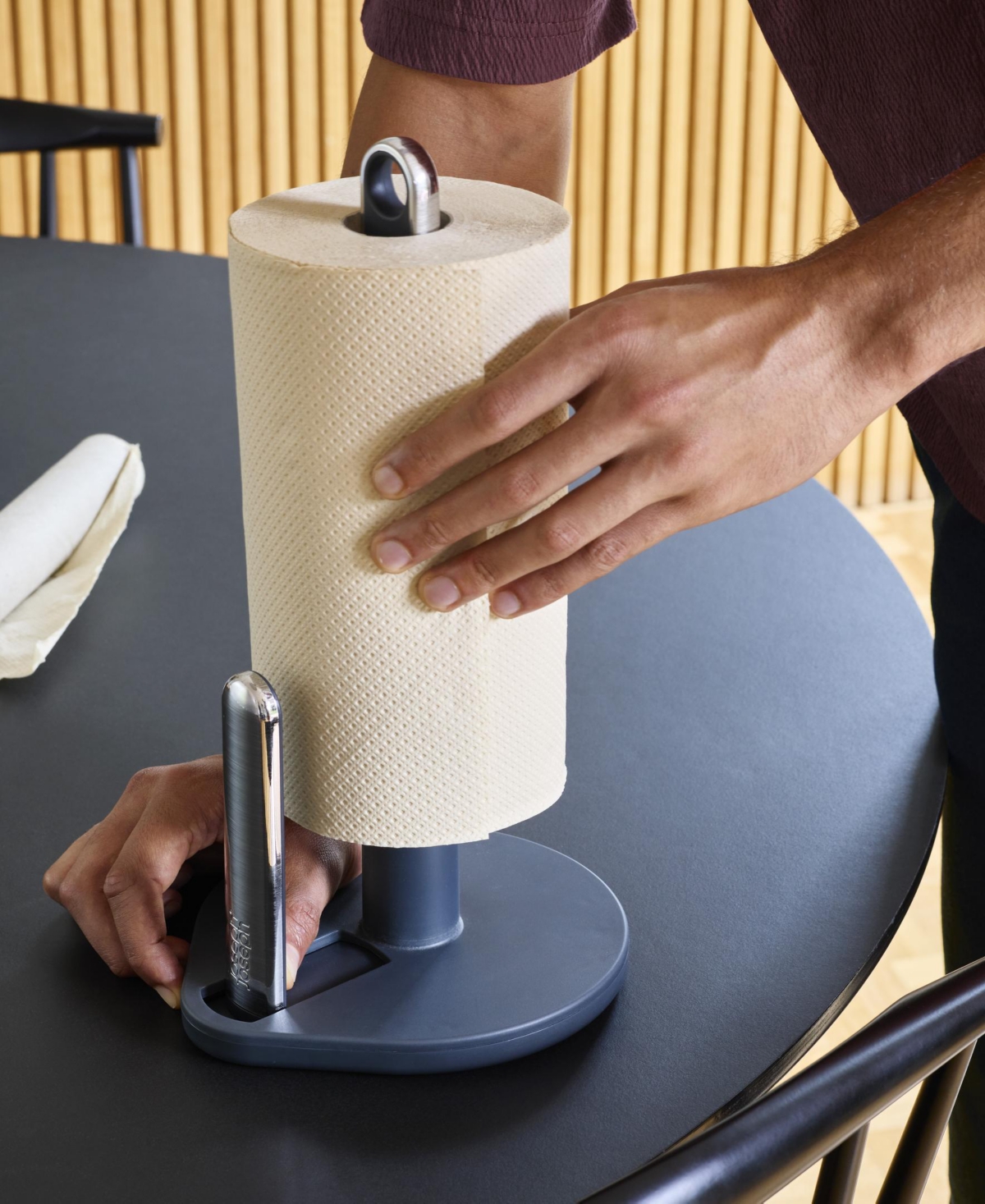 Joseph Joseph Hold Easy-tear 13" Paper Towel Holder In Gray