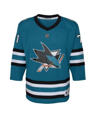 Big Boys and Girls Macklin Celebrini Teal San Jose Sharks Alternate Replica Player Jersey