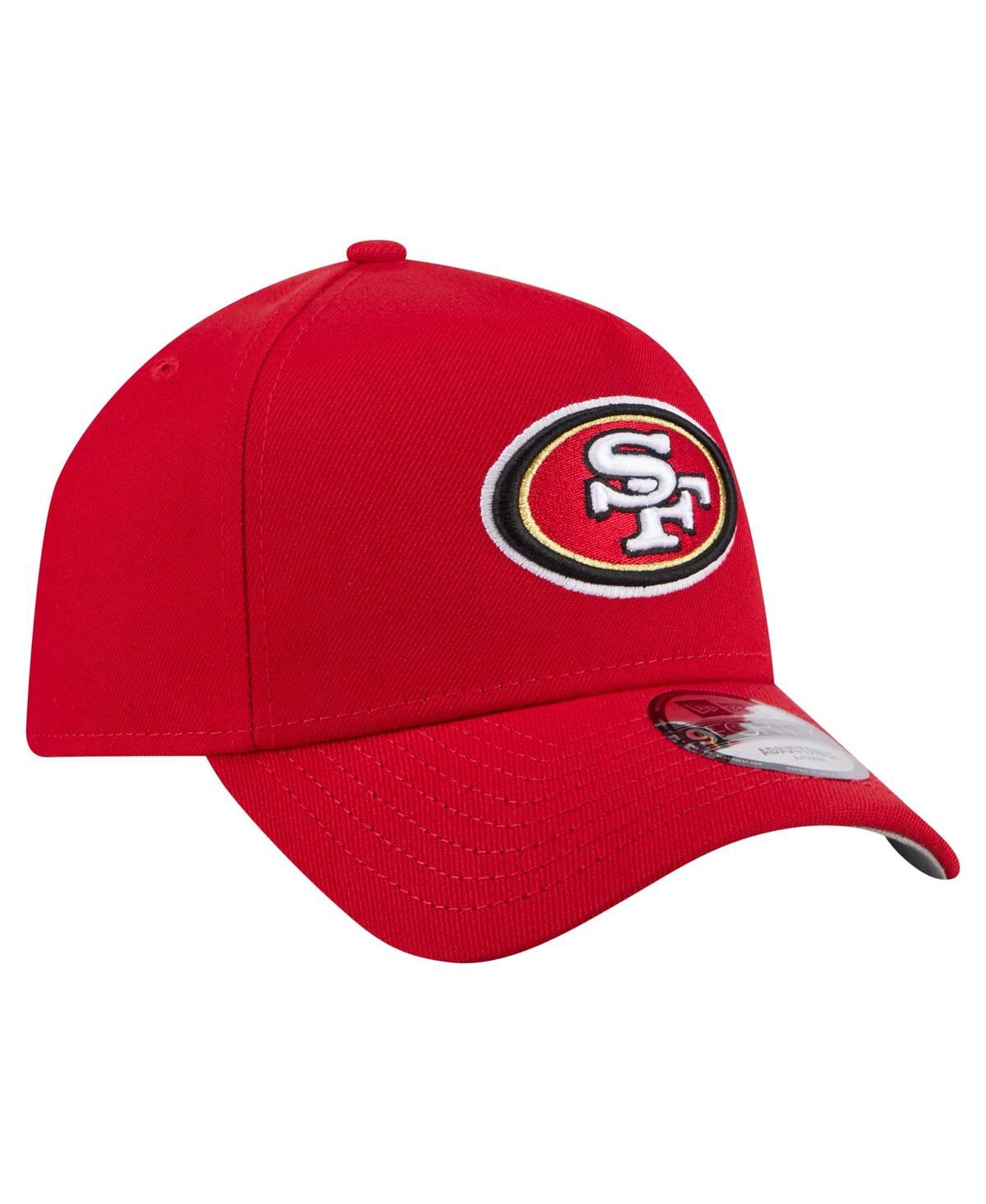 NEW ERA MEN'S SCARLET SAN FRANCISCO 49ERS A-FRAME 9FORTY ADJUSTABLE HAT 