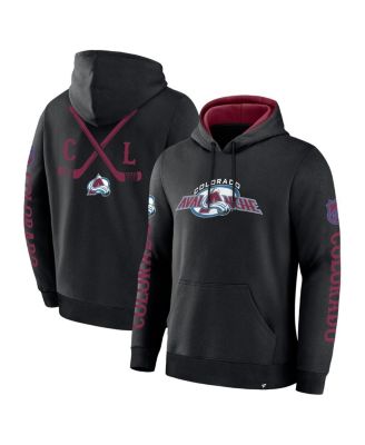 Fanatics - Men's  Black Colorado Avalanche Big City Legacy Fleece Pullover Hoodie