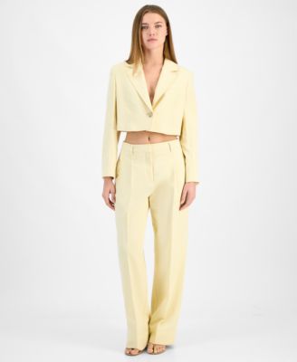 Women's Cropped One-Button Blazer