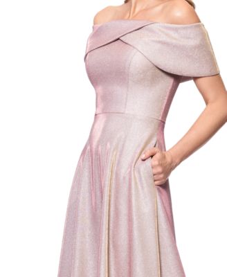 Women's Off-The-Shoulder Glitter Gown