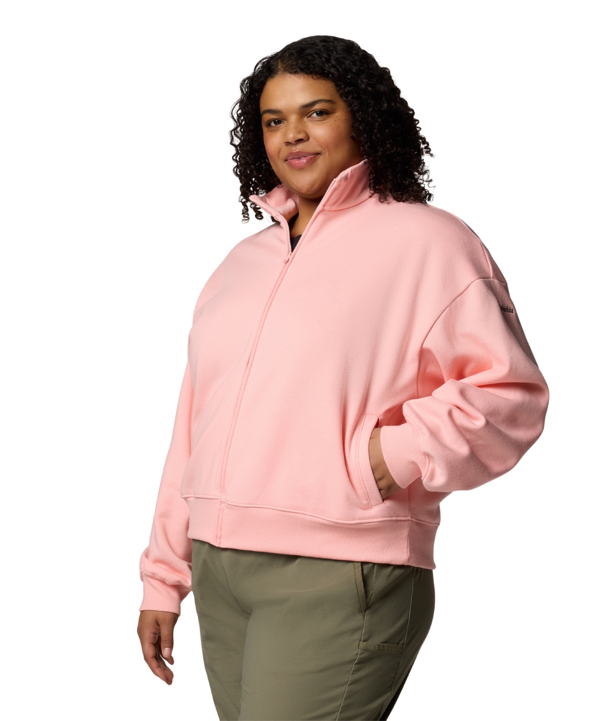 Columbia Plus Size Aldermore Full Zip Fleece Top