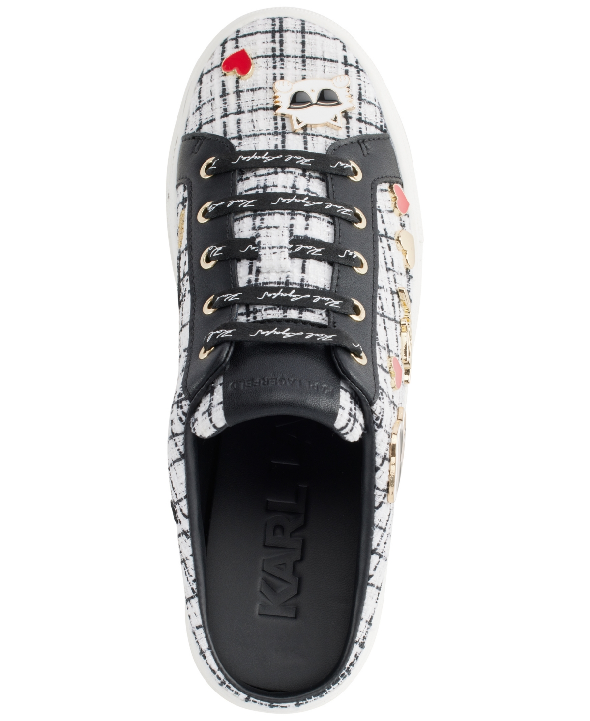 Karl Lagerfeld Cambria Platform Sneaker In Black,white
