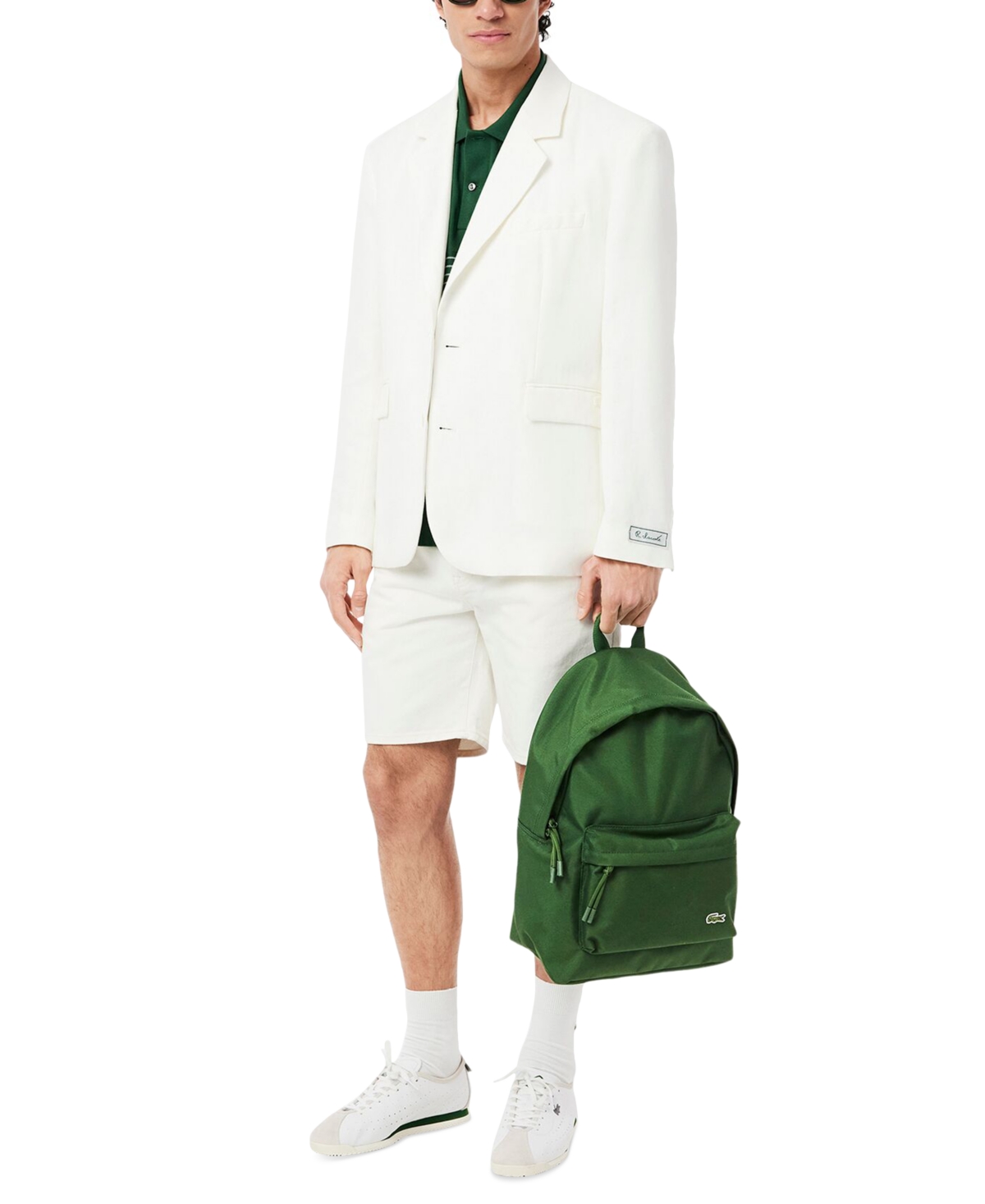 Shop Lacoste Men's Neocroc Small Backpack In Dark Green