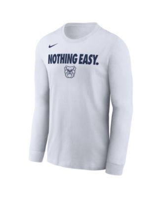 Nike - Men's White Butler Bulldogs 2025 On-Court Bench Long Sleeve T-Shirt