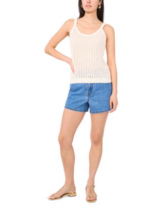 Women's Pointelle Knit Tank Top