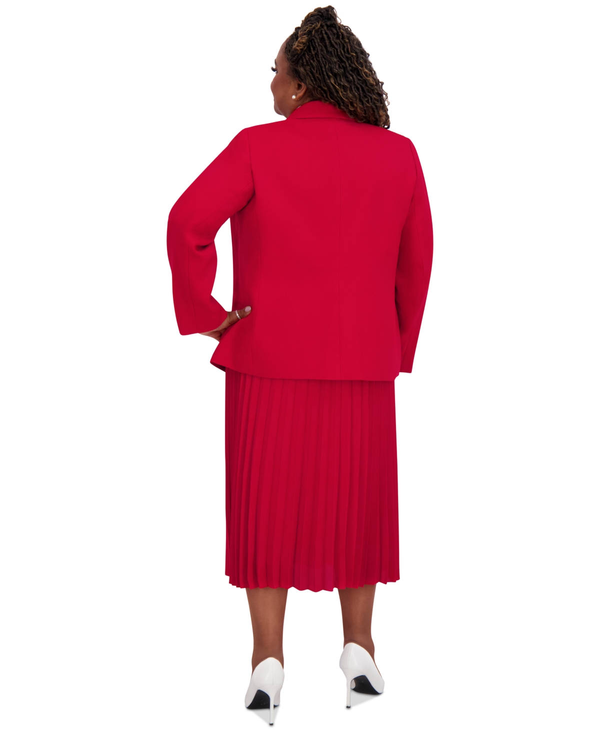 Kasper Women's Faux Double-breasted Blazer, Regular & Plus Sizes In Crimson
