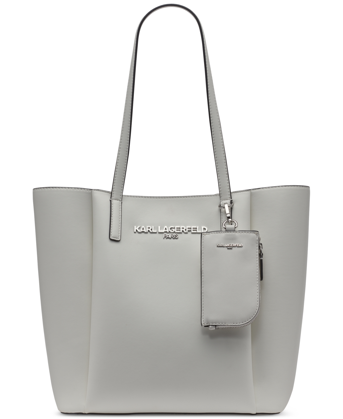 Karl Lagerfeld Louise Tote In Winter White,silver