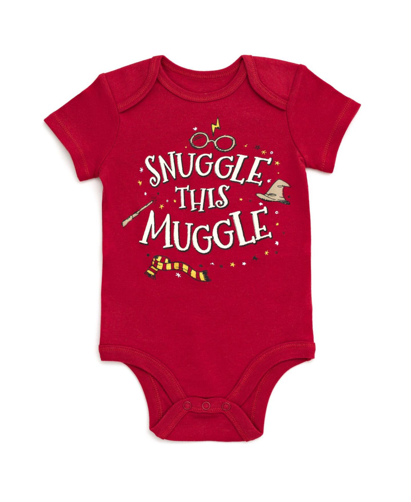 Боди Newborn, 4 предмета — Harry Potter, цвет: Тёмно-бордовый / Белый — фото 4