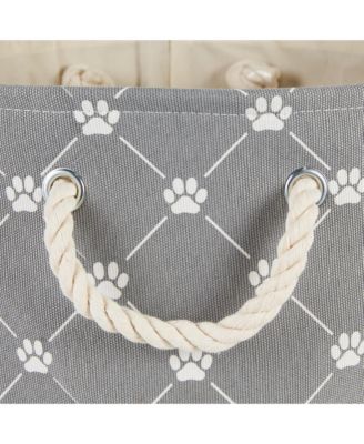 Bone Dry Collapsible Pet Storage Bin Trellis Paw Print