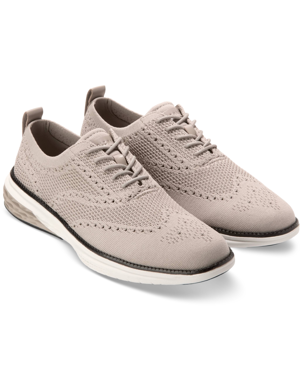 Cole Haan Men's Grand Hurrion Stitchlite Wingtip Oxford Shoes In Dove-paloma Stitchlite