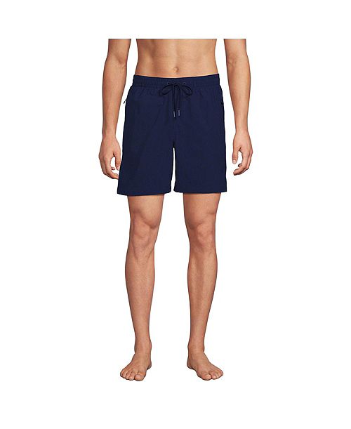 alfani Lands' End Men's 7 Inch Volley Hydroliner Swim Trunks Men's Fashion & Accessories