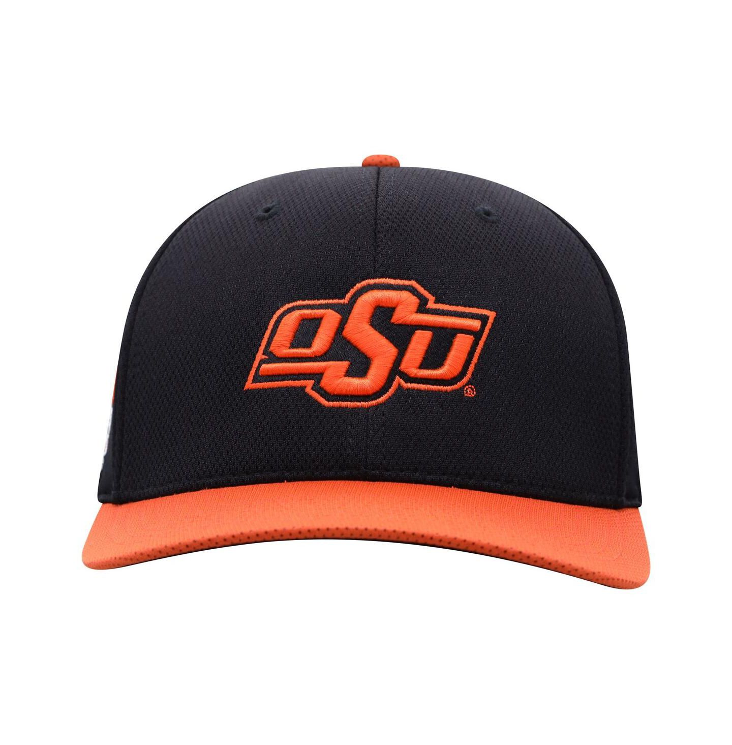 Мужская кепка Top of the World Black Oklahoma State Cowboys Reflex Fitted Hat — фото 2